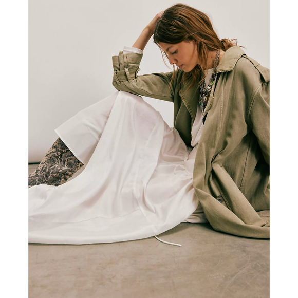 Free People White Midi Skirt - Picture 3 of 9